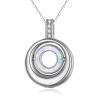 WINNICACA Urn Necklace for Ashes Necklace for Women Created Opal Cremation Jewelry S925 Sterling Silver Urn Necklaces Jewelry for Human Ashes of Love One Memorial Necklace for Pet Dog view 1