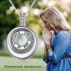 WINNICACA Urn Necklace for Ashes Necklace for Women Created Opal Cremation Jewelry S925 Sterling Silver Urn Necklaces Jewelry for Human Ashes of Love One Memorial Necklace for Pet Dog view 2
