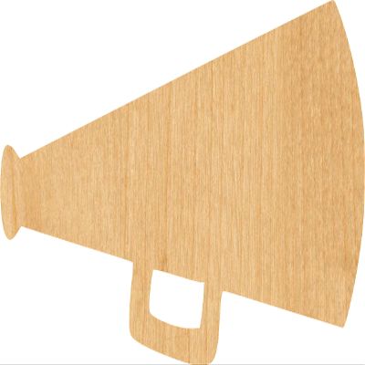 Megaphone 2 Laser Cut Out Wood Shape Craft Supply - 2"
