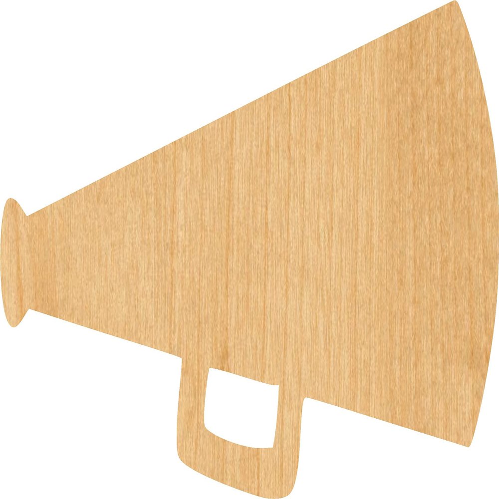 Megaphone 2 Laser Cut Out Wood Shape Craft Supply - 2"