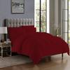 7 PC Combo Bed Set Includes-1 Box Stitched Comforter,1 Fitted 21" DP,1 Flat, 4 Pillowcases 100% Pure Cotton 600 TC All Season Down Alternative Comforter Set Queen/Full-Wine view 1