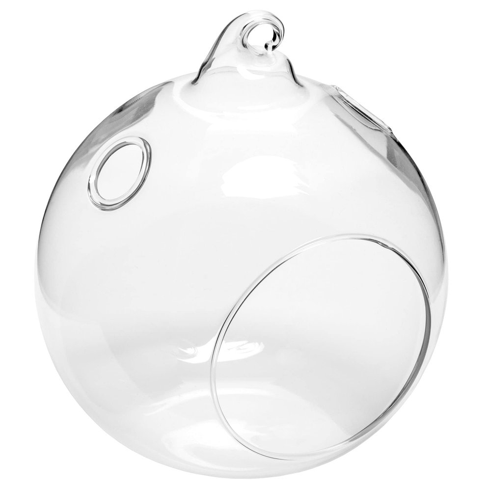 CVL 1 Pc, Hanging Glass Vase Globe Tealight Candle Holder 10Cm for Wedding Reception or Outdoor Ceremony