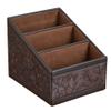 Cabilock 1Pc Box remote control storage box remote controller holder desktop organizer desktop holder leather Compartment household products view 1