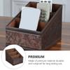 Cabilock 1Pc Box remote control storage box remote controller holder desktop organizer desktop holder leather Compartment household products view 2