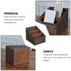 Cabilock 1Pc Box remote control storage box remote controller holder desktop organizer desktop holder leather Compartment household products view 3