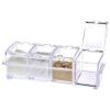 4 In 1 Transparent Seasoning Box Four Grid Four In One Seasoning Box With Spoon Seasoning Can Set Kitchen Utensils Supplies view 1
