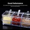4 In 1 Transparent Seasoning Box Four Grid Four In One Seasoning Box With Spoon Seasoning Can Set Kitchen Utensils Supplies view 4