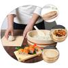 12 Sizes Wooden Hangiri Sushi Oke Rice Mixing Bowl Tub Japanese Rice Bowl Container Sushi Making Pan for Restaurant Home Kitchen Copper Bands(White Pine Wood),72x16cm view 3