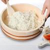 12 Sizes Wooden Hangiri Sushi Oke Rice Mixing Bowl Tub Japanese Rice Bowl Container Sushi Making Pan for Restaurant Home Kitchen Copper Bands(White Pine Wood),48x12cm view 2