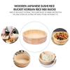 12 Sizes Wooden Hangiri Sushi Oke Rice Mixing Bowl Tub Japanese Rice Bowl Container Sushi Making Pan for Restaurant Home Kitchen Copper Bands(White Pine Wood),48x12cm view 4
