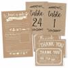 25 Kraft Advice Cards for Bride and Groom, 25 Number Double Sided Signs for Wedding Reception, 24 Wedding Thank You Cards Wedding Shower Games, Marriage Advice for Newlyweds, Wedding Table Decoration view 1