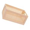 DOITOOL 1pc Woven Storage Basket Organizer Natural Rattan Desktop Holder for Sundries Design for Office and Home Use view 1