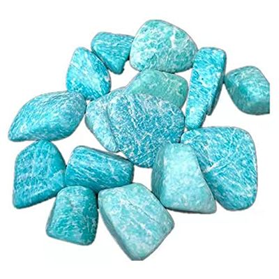 Natural Gemstone Quartz Crystal Amazonite Bulk Tumbled Stones Healing Crystals for Home Decoration 200g 17-22mm