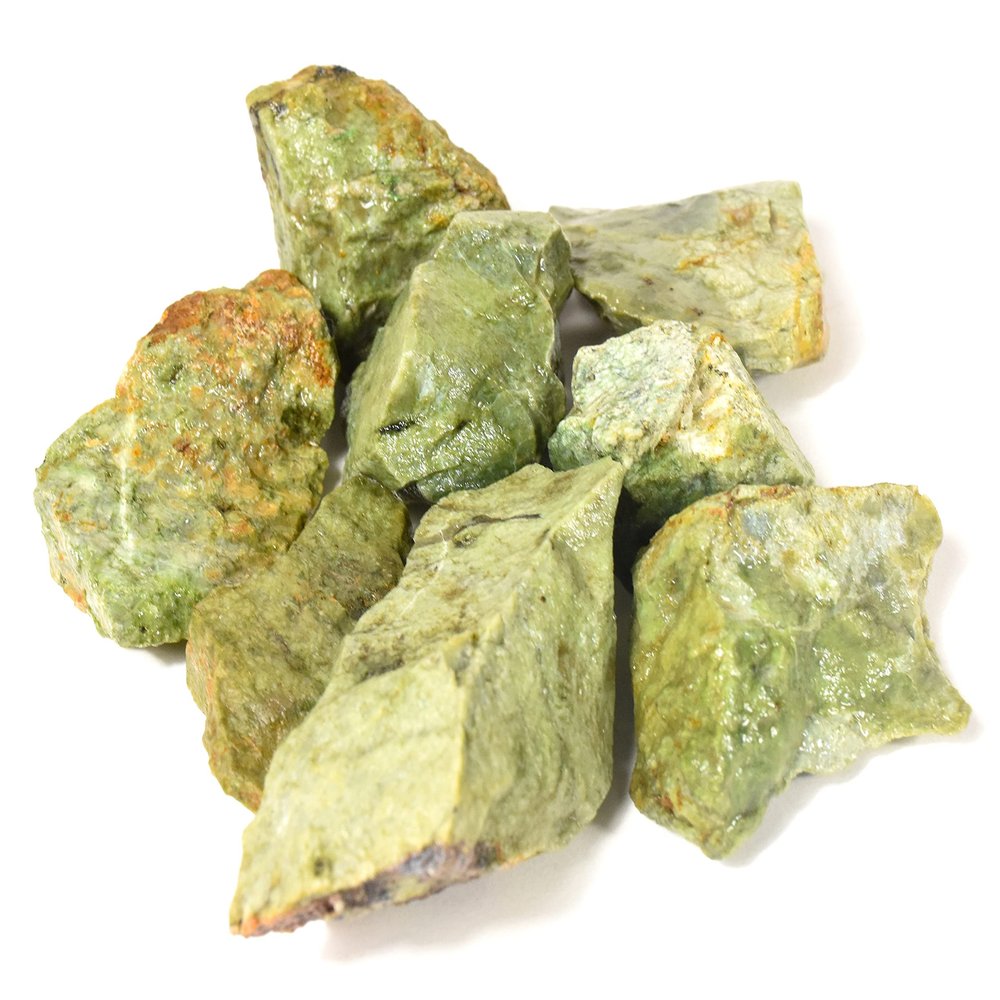 Green Chrysoprase Rough Natural Chalcedony Quartz Gemstone Crystal Mineral Raw Cabochon Specimens - Madagascar (30PCS)
