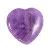 1pc Natural Beautiful Amethyst Quartz Heart Shaped Folk Craft Crystal Stone for Healing Reiki 40mm view 1