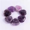1pc Natural Beautiful Amethyst Quartz Heart Shaped Folk Craft Crystal Stone for Healing Reiki 40mm view 2