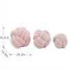 IMAX 52535-3 SG Lamis Pink Faux Velvet Knots - Set of 3 view 2