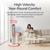 Lasko Oscillating Hybrid Fan and Space Heater for Home, All Season High Velocity Hybrid with Tip-Over Switch, Remote Control, Timer and Thermostat, 37.5 Inches, White, 1500W, FHV820 view 3