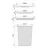 Emuca Worktop Waste bin, Plastic and Stainless Steel view 2