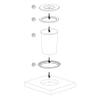 Emuca Worktop Waste bin, Plastic and Stainless Steel view 4