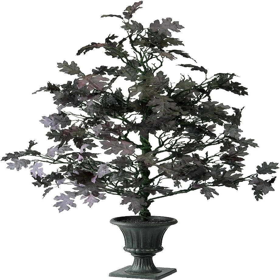 National Tree Company Black Oak Tree, Includes Black Urn Base, Halloween Collection, 4 Feet