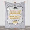 2024 Personalized Graduation Blanket, Custom Class Year Congratulations Gift, Gesture for The One Who is Achieving Success & Getting Graduated, Super Soft Blanket (Design 2, Queen- 60"x80" (Inches)) view 3