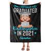 2024 Personalized Graduation Blanket, Custom Class Year Congratulations Gift Gesture for The One Who is Achieving Success & Getting Graduated, Super Soft Blanket view 1