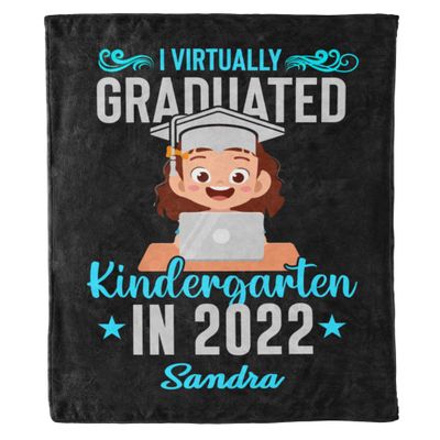2024 Personalized Graduation Blanket, Custom Class Year Congratulations Gift, Gesture for The One Who is Achieving Success & Getting Graduated, Super Soft Blanket (Design 3, Queen- 60"x80" (Inches))