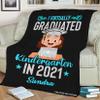 2024 Personalized Graduation Blanket, Custom Class Year Congratulations Gift, Gesture for The One Who is Achieving Success & Getting Graduated, Super Soft Blanket (Design 3, Queen- 60"x80" (Inches)) view 3