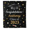 2024 Personalized Graduation Blanket, Custom Class Year Congratulations Gift Gesture for The One Who is Achieving Success & Getting Graduated, Super Soft Blanket Extra Small- 30"x40" (Inches) view 1