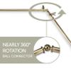 1" Pipe Bay Window Curtain Rod, Antique Brass view 4