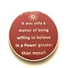 40 Year AA Medallion, I Stood in The Sunlight, Orange & Yellow Chip, Token, Coin view 2
