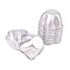 10pcs per lot Various Design Fluted Edge Wavy Flower Cup Boat Round Shape Aluminium Tart Mould Jelly Pudding Cup Cupcake Mold Baking (C17) view 1