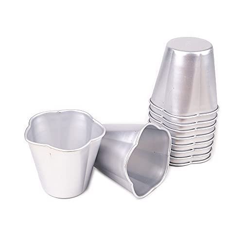 10pcs per lot Various Design Fluted Edge Wavy Flower Cup Boat Round Shape Aluminium Tart Mould Jelly Pudding Cup Cupcake Mold Baking (C18)