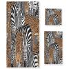 ALAZA Zebra Leopard Print Vintage Soft 3 Piece Bath Towels Set for Bathroom Spa Hotel, 1 Bath Towel+ 1 Hand Towel+ 1 Washcloth view 1