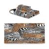 ALAZA Zebra Leopard Print Vintage Soft 3 Piece Bath Towels Set for Bathroom Spa Hotel, 1 Bath Towel+ 1 Hand Towel+ 1 Washcloth view 2