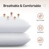 Acanva Hotel Quality Bed Pillows for Sleeping,Premium 3D Plush Fiber-Reduces Neck Pain,Breathable Cooling Cover Skin-Friendly, Queen (Pack of 2), White 2 Count view 2