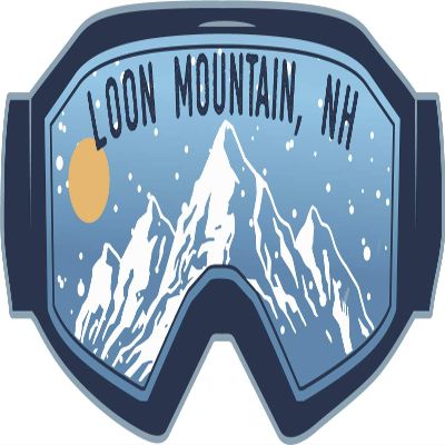 Loon Mountain New Hampshire Ski Adventures Souvenir 2 Inch Fridge Magnet Goggle Design