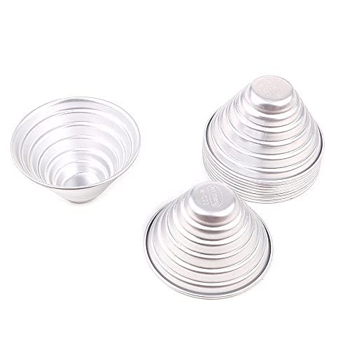 10pcs per lot Various Design Fluted Edge Wavy Flower Cup Boat Round Shape Aluminium Tart Mould Jelly Pudding Cup Cupcake Mold Baking (C22)