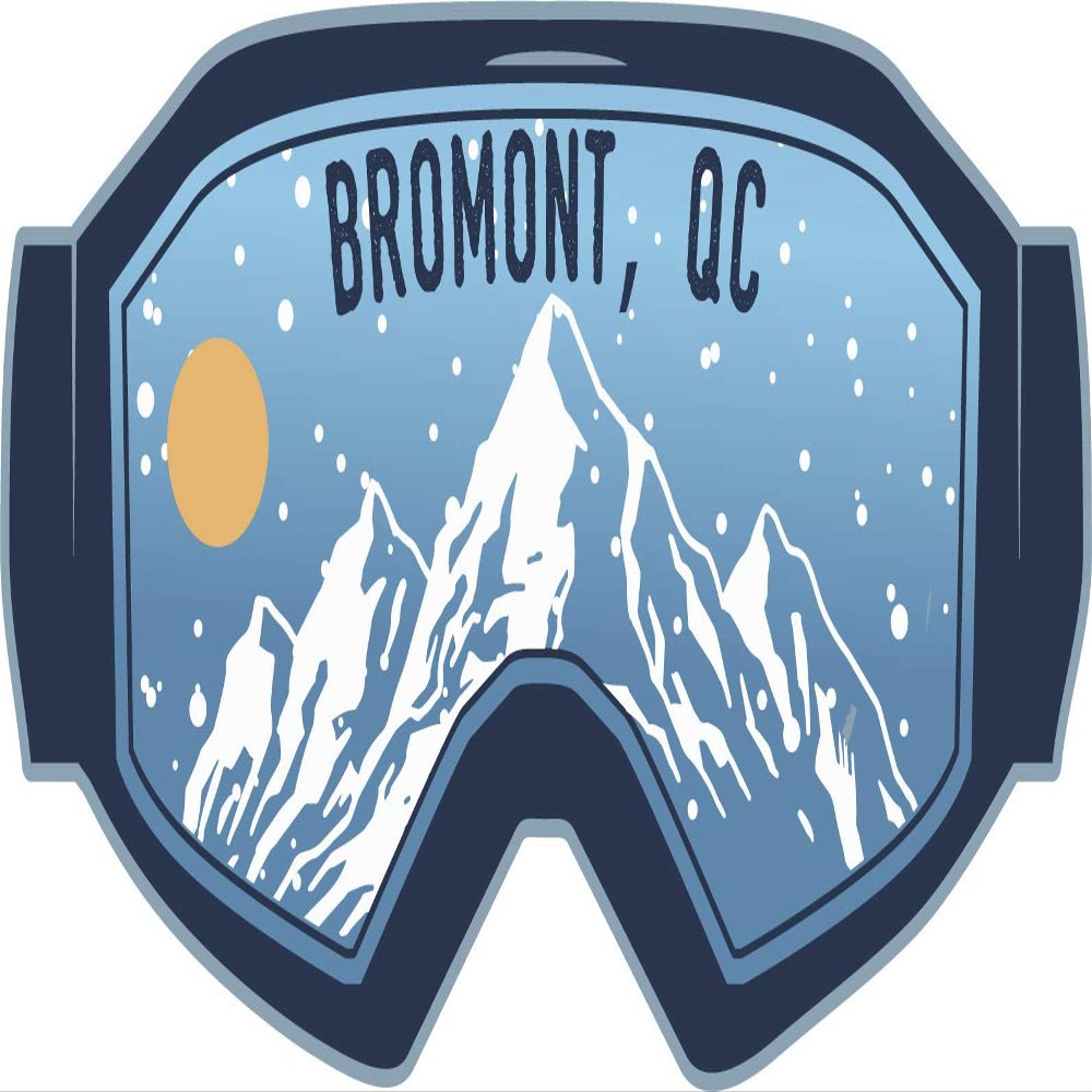 Bromont Quebec Ski Adventures Souvenir 2 Inch Fridge Magnet Goggle Design
