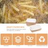 Cabilock 50pcs Disposable Kraft Paper Food Serving Trays Fold Oil Snack Cases for French Fries Popcorn Chips and More for Parties and Events view 2