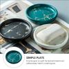 1pc Marble Stripe Soap Dish Elegant Storage Holder for Bathroom Kitchen Self-draining Design Easy to Clean for Bar Soap Stylish Home Decor view 3