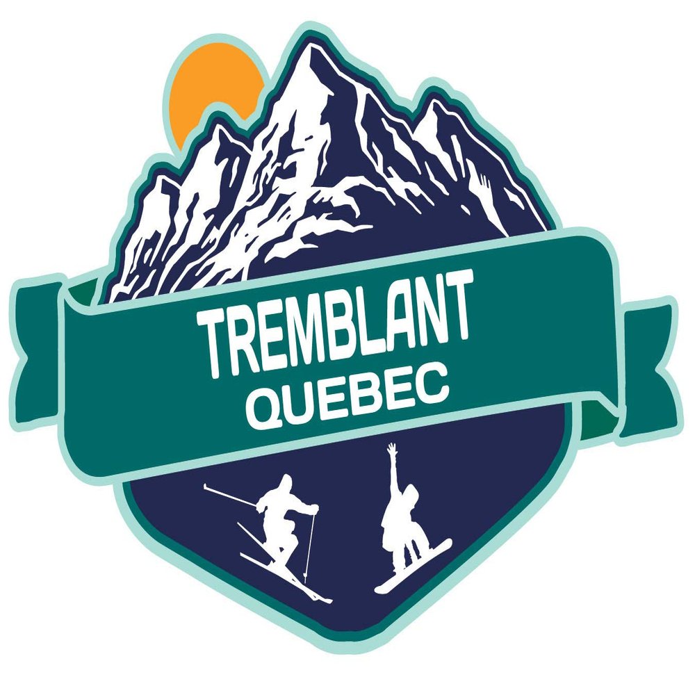 Tremblant Quebec Ski Adventures Souvenir 4 Inch Fridge Magnet Mountain Design