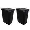 Hefty Dual Function XL Trash Can, 20.4 Gallons, Black, 2/Pack (HFTCOM2280075-2) view 1