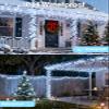 2-Pack 66FT 200 LED White Christmas String Lights Indoor Outdoor, Extendable Christmas Tree Lights with 13 Modes Twinkle Lights, Plug in Fairy String Lights for Xmas Tree Party Garden (Cool White) view 4