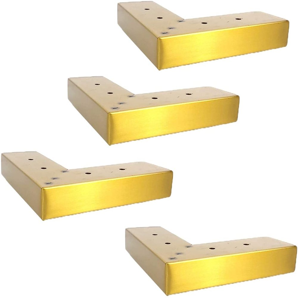 GFBHD Elegant Upholstery Furniture Legs 4 Pcs Gold Furniture Support Feet | Stainless Steel Thickened Replacement Cabinet Legs | Furniture Risers for Sofa Coffee Table Bedside Table