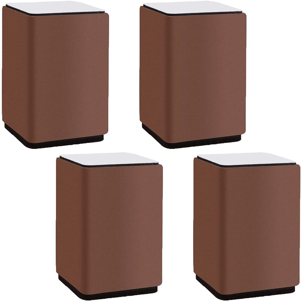 Elegant upholstery furniture legs 4 Pcs Furniture Risers Carbon Steel Furniture Legs | Metal Square Table Legs Furniture Replacement Legs For Couch Sofa Desk Bed Cabinets Risers,10cm ( Color : Brown )