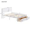 Harper & Bright Designs Full Size Platform Bed, with Storage Drawers, Wooden Full Size Platform Bed with Headboard for Kids Boys Girls Teens Adults, No Box Spring Needed, Easy Assembly, White view 2