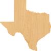 Texas Laser Cut Out Wood Shape Craft Supply - 2" view 1