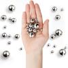 150 Pieces Vase Filler Faux Pearls Vase Makeup Beads No Hole Gloss Bead Mixed Sizes Round Pearl for Home Party Wedding Decor, 8/14/20 mm(Silver) view 3